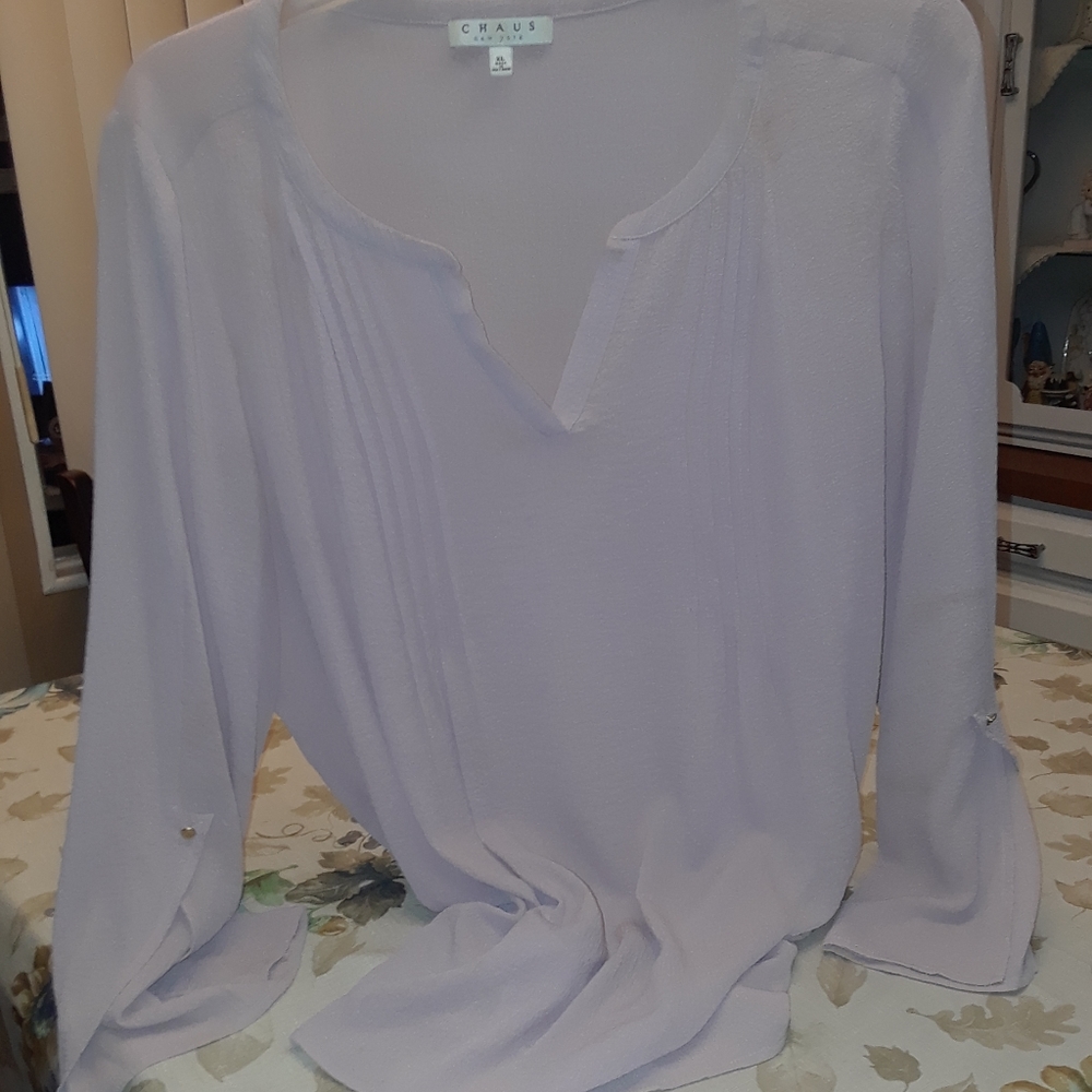 Chaus for Women SOFT CLASSY  Dusty rose Blouse XL